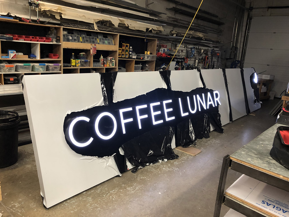 Fabrication process and custom sign shaping